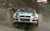 Renato Travaglia con Abarth Grande Punto S2000 en el Rally de San Marino de 2008, puntuable para el Campeonato de Italia de Rallyes.