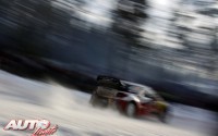 Sebastian Loeb con Citroën DS3 WRC en el Rally de Suecia de 2012.