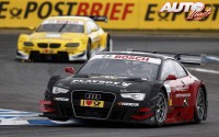 Edoardo Mortara con el Audi A5 DTM del equipo Audi Sport Rosberg, en la prueba puntuable para el Campeonato Alemán de Turismos DTM 2012 disputada en el circuito alemán de Oschersleben.