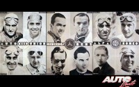 Plantel de pilotos oficiales inscritos por los equipo Auto Union, Mercedes-Benz y Scuderia Ferrari (Alfa Romeo) para el Gran Premio de Trípoli de 1937.