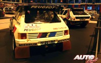 Peugeot 205 T16 Evo II Grupo B pilotado por Bruno Saby en 1986. Motor 1.8 Turbo / 450 CV a 7.500 rpm / 910 kg de peso.