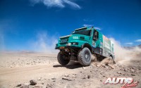 Gerard De Rooy (Iveco) en la 5ª etapa del Rally Dakar 2015, disputada entre las localidades chilenas de Copiapó y Antofagasta.