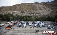 Asistencias del equipo Peugeot Sport en San Juan (Argentina), durante el Rally Dakar 2015.