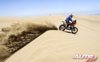 Jordi Viladoms (KTM) en la 6ª etapa del Rally Dakar 2015, disputada entre las localidades chilenas de Antofagasta e Iquique.