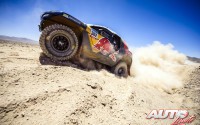 Stephane Peterhansel con el Peugeot 2008 DKR en la 5ª etapa del Rally Dakar 2015, disputada entre las localidades chilenas de Copiapó y Antofagasta.