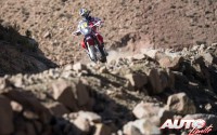 Helder Rodrigues (Honda) en la 10ª etapa del Rally Dakar 2015, disputada entre Calama (Chile) y Salta (Argentina).