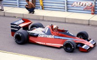 Niki Lauda al volante del Brabham-Alfa Romeo BT46 en el GP de Estados Unidos Este de 1978, disputado en el circuito de Watkins Glen.