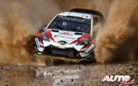 Ott Tänak, al volante del Toyota Yaris WRC, durante el Rally de Italia 2018, puntuable para el Campeonato del Mundo de Rallies WRC.