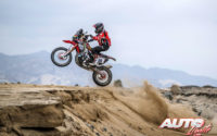 Walter Nosiglia Jager, a los mandos de su Honda CRF 450 Rally, durante el Rally Dakar 2019.