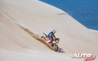 Matthias Walkner, a los mandos de su KTM 450 Rally, durante el Rally Dakar 2019.